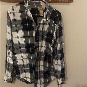 Womens Black and White flannel shirt